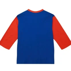 Men Mitchell & Ness T-Shirts & Tops-Legendary Slub Henley New York Mets