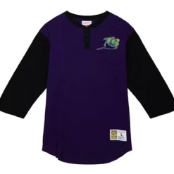 Men Mitchell & Ness T-Shirts & Tops-Legendary Slub Henley Tampa Bay Rays