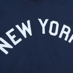 Men Mitchell & Ness T-Shirts & Tops-Legendary Slub Long Sleeve Hoodie New York Yankees