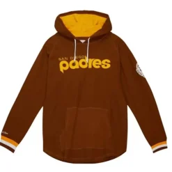 Men Mitchell & Ness T-Shirts & Tops-Legendary Slub Long Sleeve Hoodie San Diego Padres