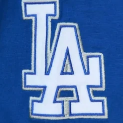 Men Mitchell & Ness T-Shirts & Tops-Legendary Slub Long Sleeve Hoodie Los Angeles Dodgers