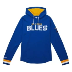 Men Mitchell & Ness Hoodies & Sweatshirts-Legendary Slub Long Sleeve Hoodie St. Louis Blues