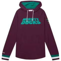 Men Mitchell & Ness Hoodies & Sweatshirts-Legendary Slub Long Sleeve Hoodie Anaheim Ducks