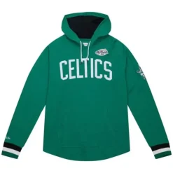 Men Mitchell & Ness T-Shirts & Tops-Legendary Slub Long Sleeve Hoodie Boston Celtics