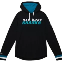 Men Mitchell & Ness Hoodies & Sweatshirts-Legendary Slub Long Sleeve Hoodie San Jose Sharks