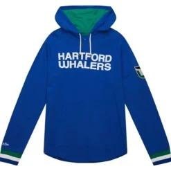 Men Mitchell & Ness Hoodies & Sweatshirts-Legendary Slub Long Sleeve Hoodie Hartford Whalers