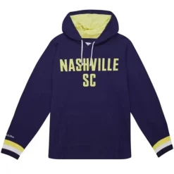 Men Mitchell & Ness T-Shirts & Tops-Legendary Slub Long Sleeve Hoodie Nashville Sc