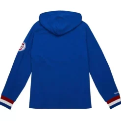 Men Mitchell & Ness T-Shirts & Tops-Legendary Slub Long Sleeve Hoodie Chicago Cubs