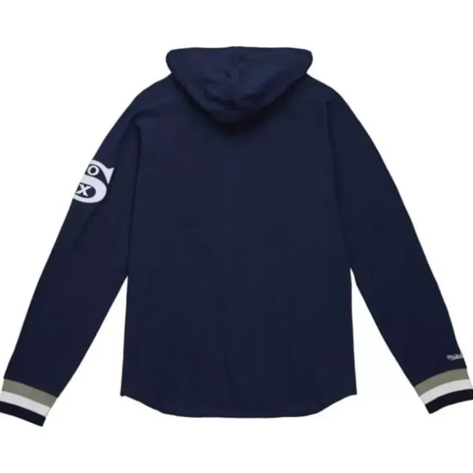 Men Mitchell & Ness T-Shirts & Tops-Legendary Slub Long Sleeve Hoodie Chicago White Sox