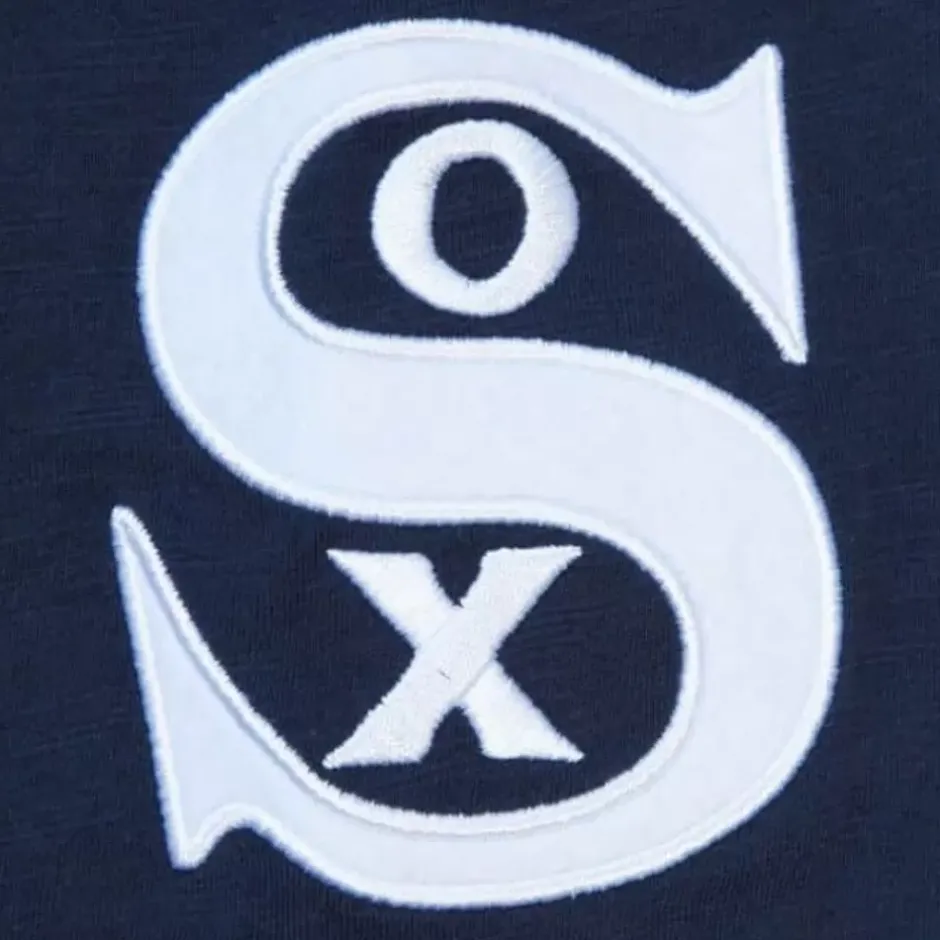 Men Mitchell & Ness T-Shirts & Tops-Legendary Slub Long Sleeve Hoodie Chicago White Sox