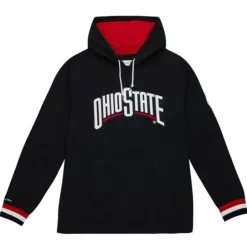 Men Mitchell & Ness T-Shirts & Tops-Legendary Slub Long Sleeve Hoodie Ohio State