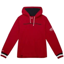 Men Mitchell & Ness Hoodies & Sweatshirts-Legendary Slub Long Sleeve Hoodie Detroit Red Wings