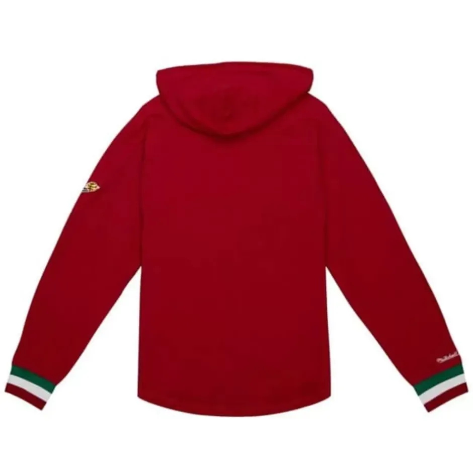 Men Mitchell & Ness T-Shirts & Tops-Legendary Slub Long Sleeve Hoodie Milwaukee Bucks