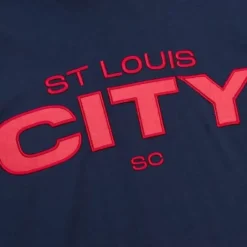 Men Mitchell & Ness T-Shirts & Tops-Legendary Slub Long Sleeve Hoodie St. Louis City Sc