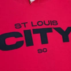 Men Mitchell & Ness T-Shirts & Tops-Legendary Slub Long Sleeve Hoodie St. Louis City Sc
