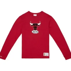 Men Mitchell & Ness T-Shirts & Tops-Legendary Slub Longsleeve Chicago Bulls