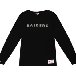Men Mitchell & Ness T-Shirts & Tops-Legendary Slub Longsleeve Oakland Raiders