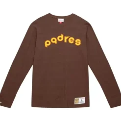 Men Mitchell & Ness T-Shirts & Tops-Legendary Slub Longsleeve San Diego Padres