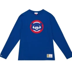 Men Mitchell & Ness T-Shirts & Tops-Legendary Slub Longsleeve Chicago Cubs