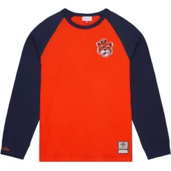 Men Mitchell & Ness T-Shirts & Tops-Legendary Slub Ls Tee Auburn University