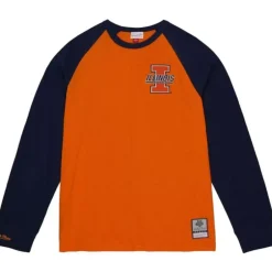 Men Mitchell & Ness T-Shirts & Tops-Legendary Slub Ls Tee University Of Illinois U-C