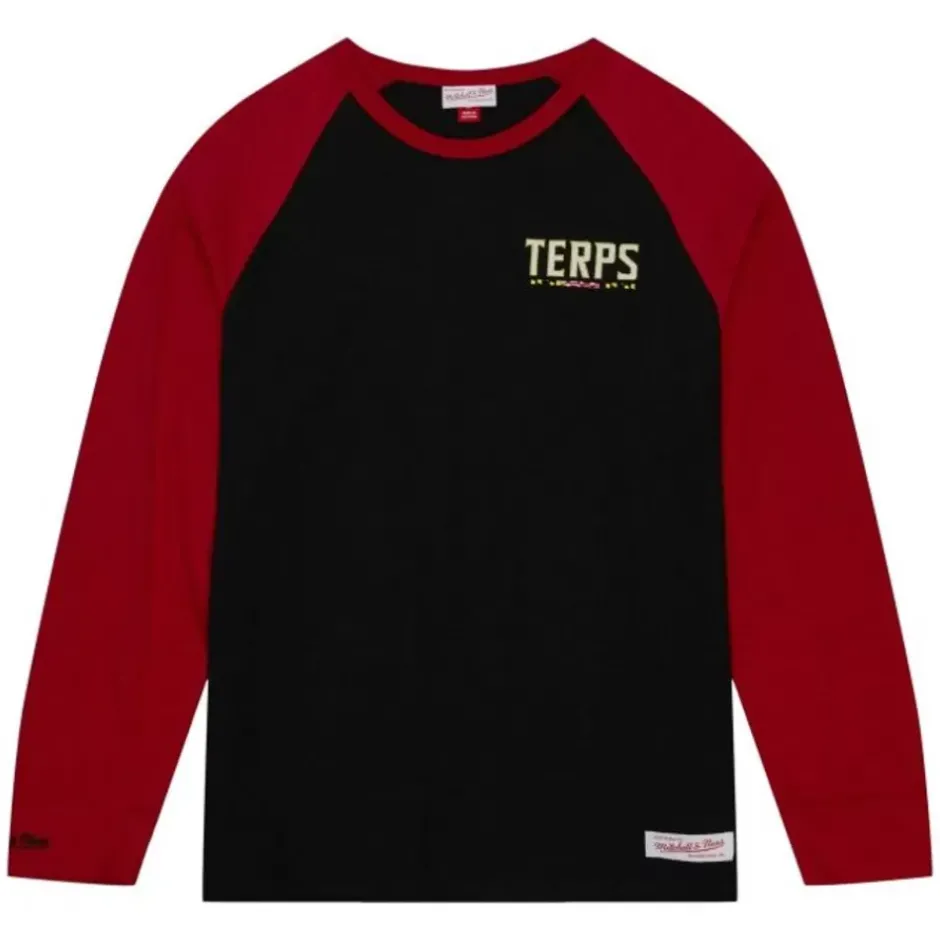 Men Mitchell & Ness T-Shirts & Tops-Legendary Slub Ls Tee University Of Maryland