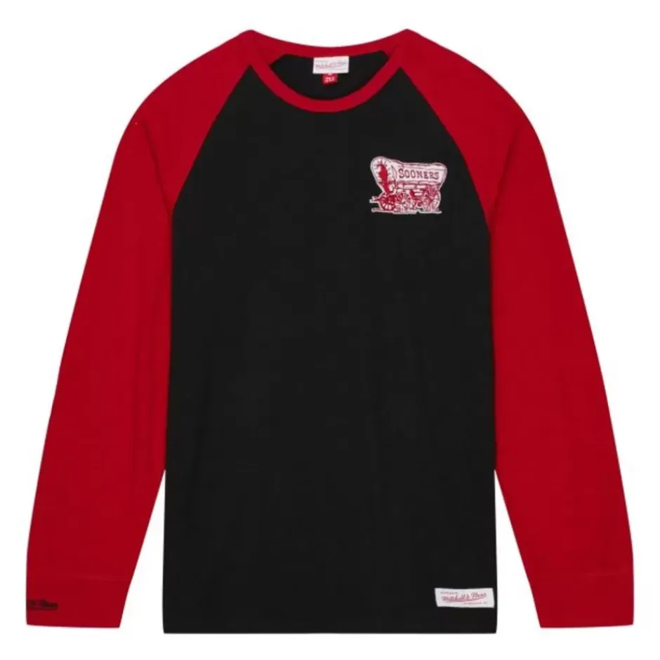 Men Mitchell & Ness T-Shirts & Tops-Legendary Slub Ls Tee University Of Oklahoma