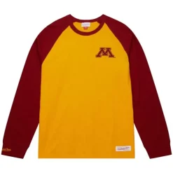 Men Mitchell & Ness T-Shirts & Tops-Legendary Slub Ls Tee University Of Minnesota