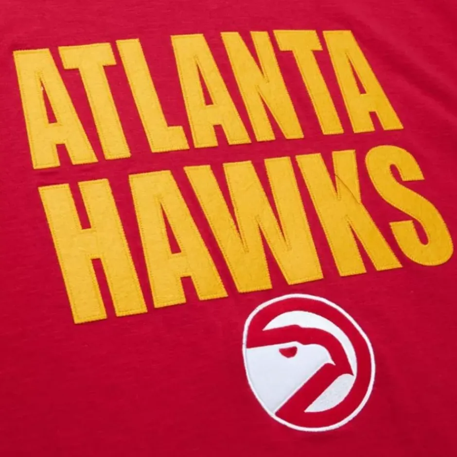 Men Mitchell & Ness T-Shirts & Tops-Legendary Slub S/S Tee Atlanta Hawks