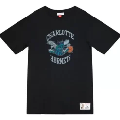 Men Mitchell & Ness T-Shirts & Tops-Legendary Slub S/S Tee Charlotte Hornets