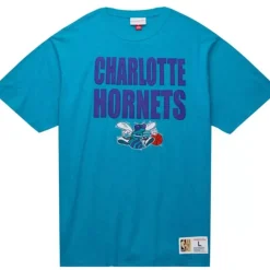 Men Mitchell & Ness T-Shirts & Tops-Legendary Slub S/S Tee Charlotte Hornets