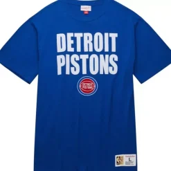 Men Mitchell & Ness T-Shirts & Tops-Legendary Slub S/S Tee Detroit Pistons