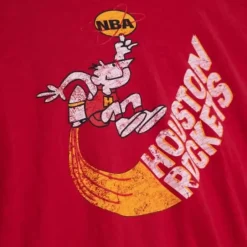 Men Mitchell & Ness T-Shirts & Tops-Legendary Slub S/S Tee Houston Rockets