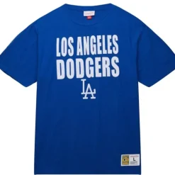 Men Mitchell & Ness T-Shirts & Tops-Legendary Slub S/S Tee Los Angeles Dodgers