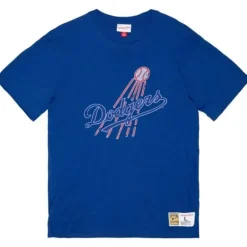 Men Mitchell & Ness T-Shirts & Tops-Legendary Slub S/S Tee Los Angeles Dodgers