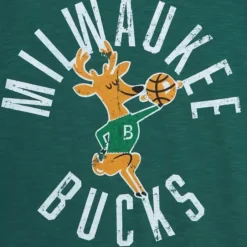 Men Mitchell & Ness T-Shirts & Tops-Legendary Slub S/S Tee Milwaukee Bucks