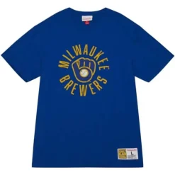 Men Mitchell & Ness T-Shirts & Tops-Legendary Slub S/S Tee Milwaukee Brewers