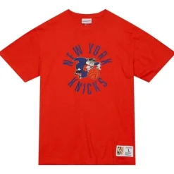 Men Mitchell & Ness T-Shirts & Tops-Legendary Slub S/S Tee New York Knicks