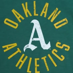 Men Mitchell & Ness T-Shirts & Tops-Legendary Slub S/S Tee Oakland Athletics