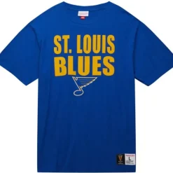 Men Mitchell & Ness T-Shirts & Tops-Legendary Slub S/S Tee St. Louis Blues