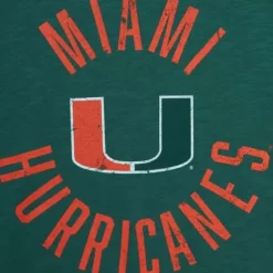 Men Mitchell & Ness T-Shirts & Tops-Legendary Slub S/S Tee University Of Miami