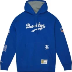 Men Mitchell & Ness Hoodies & Sweatshirts-Legends Fleece Hoodie Brooklyn Dodgers Jackie Robinson