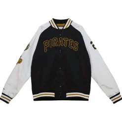 Men Mitchell & Ness Jackets & Outerwear-Legends Satin Jacket Pittsburgh Pirates Roberto Clemente