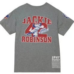 Men Mitchell & Ness T-Shirts & Tops-Legends S/S Tee Brooklyn Dodgers Jackie Robinson