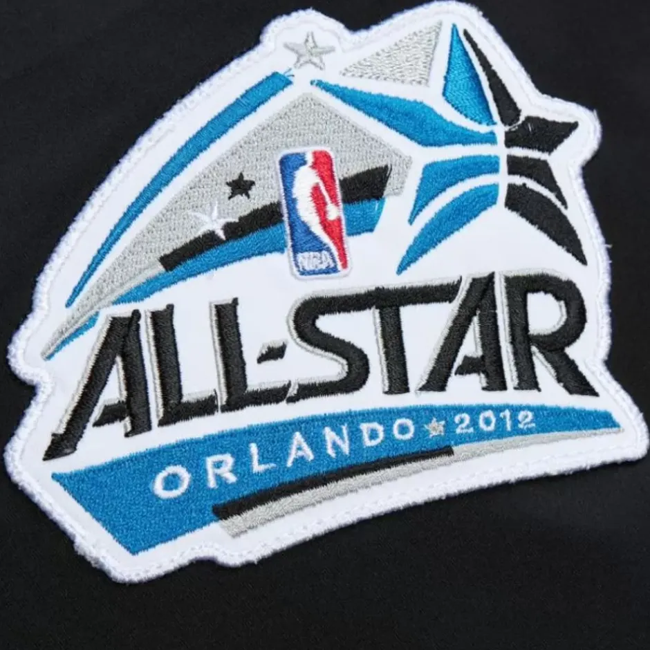 Men Mitchell & Ness Jackets & Outerwear-Lightweight Satin Bomber Vintage Logo Orlando Magic