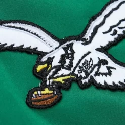 Men Mitchell & Ness Jackets & Outerwear-Lightweight Satin Bomber Vintage Logo Philadelphia Eagles