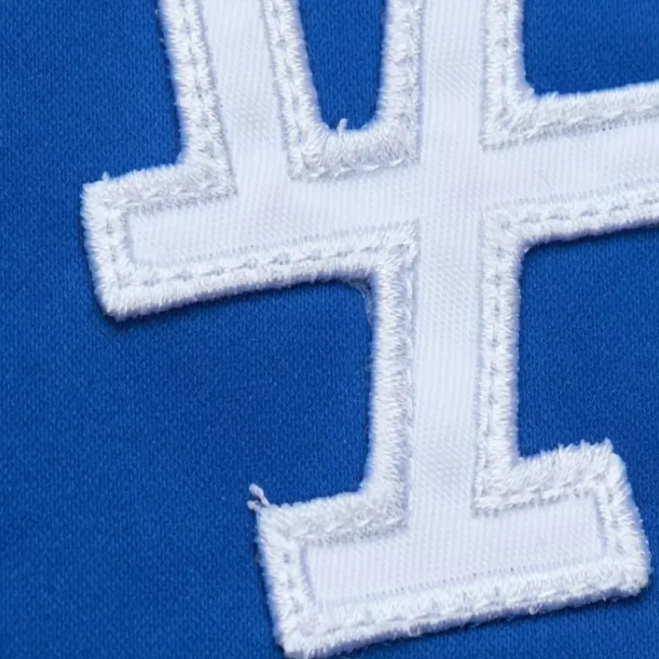 Men Mitchell & Ness Jackets & Outerwear-Lightweight Satin Bomber Vintage Logo Los Angeles Dodgers