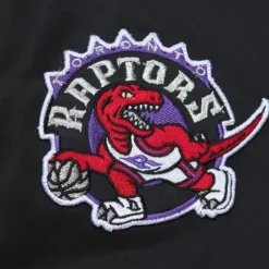 Men Mitchell & Ness Jackets & Outerwear-Lightweight Satin Bomber Vintage Logo Toronto Raptors