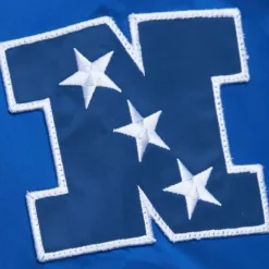 Men Mitchell & Ness Jackets & Outerwear-Lightweight Satin Bomber Vintage Logo Los Angeles Rams