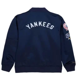 Men Mitchell & Ness Jackets & Outerwear-Lightweight Satin Bomber Vintage Logo New York Yankees